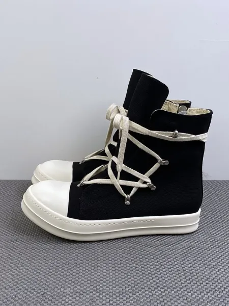 Rick Owens DRKSHDW Ramones Boots Black and White Sneaker-Boots - 4