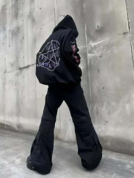 Hellstar Records Zip-Up Hoodie Black - 2