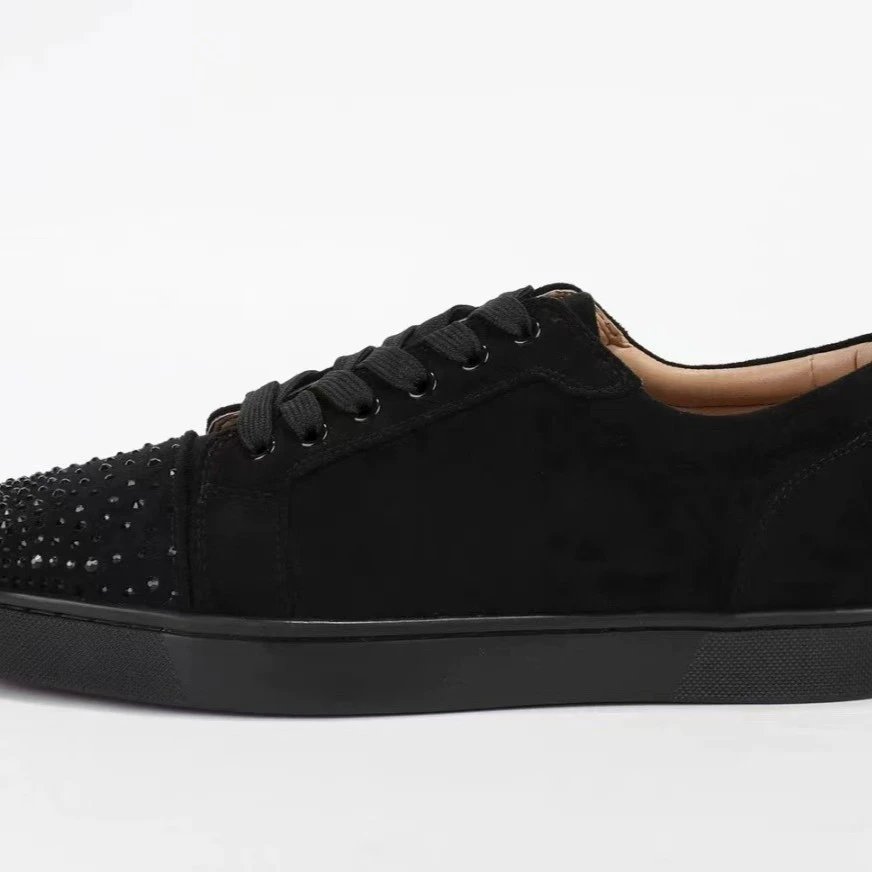 Design Classic Low-Top Leather Sneakers Black / White - 6