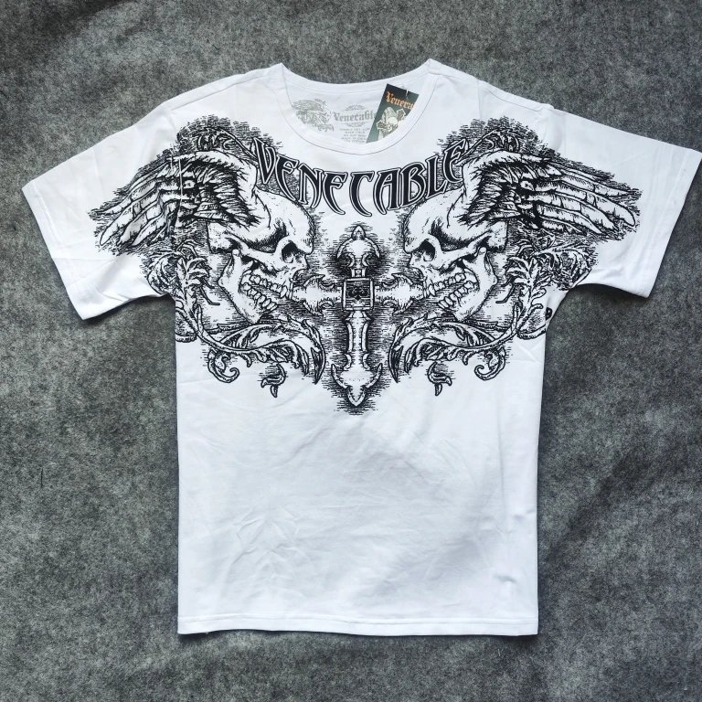 Design Floral Logo Print White T-Shirt - 4