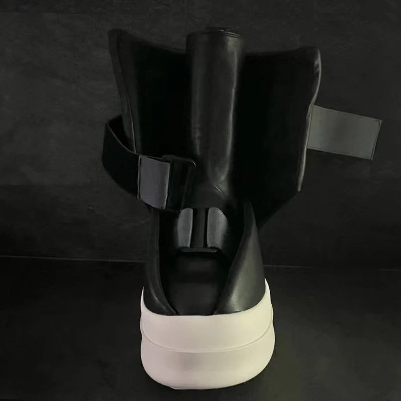 Rick Owens DRKSHDW Platform Strap Boots Black - 4