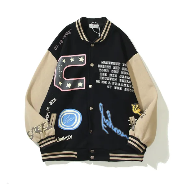 Design Varsity Jacket Multicolor Streetwear Outerwear - 5