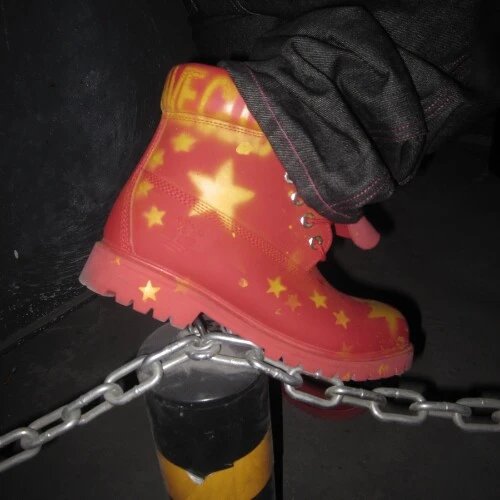 Design Customized Red Boots with Chinese Flag Motif Boots - 3