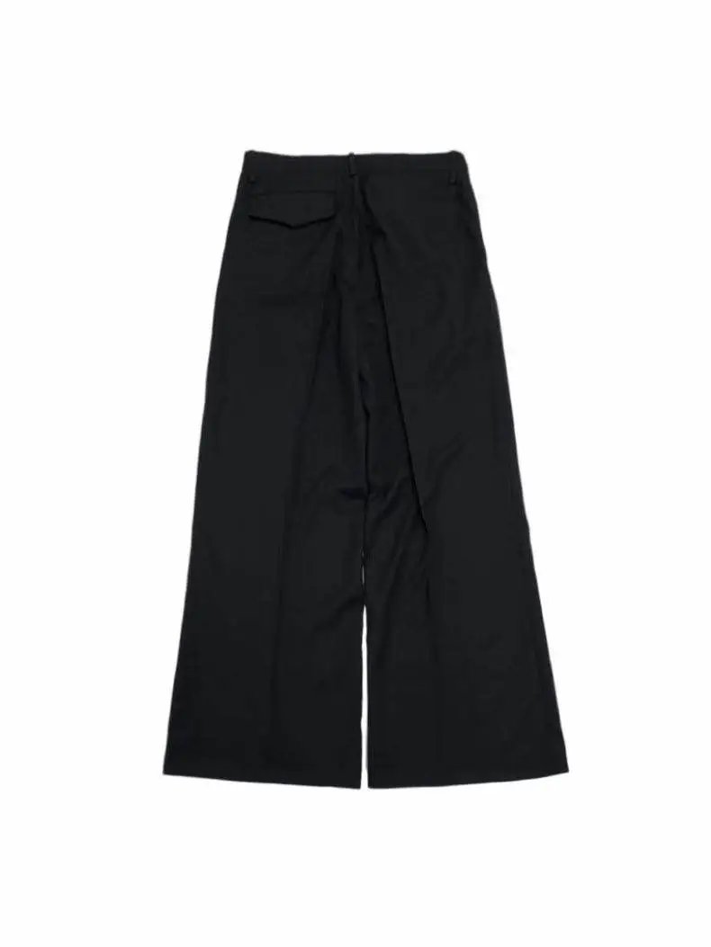 ERD Melancholic Rich Kid Cross Embroidery Wool Straight-Leg Sentinel Pants Scout Loose Wide-Leg Trousers