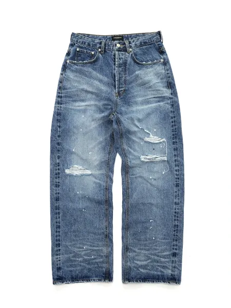 Denim Tears Distressed Black Wash Jeans - 5