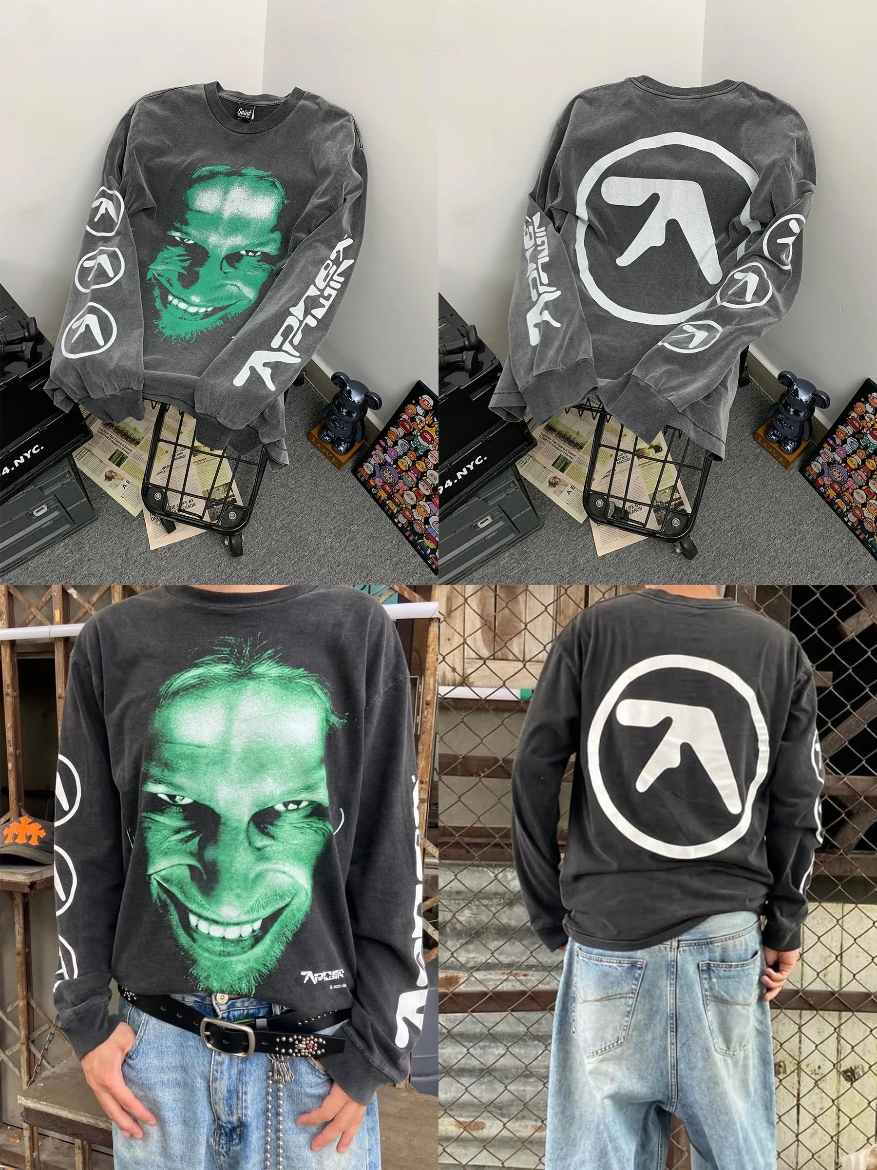 Aphex Twin Electronic Face Long Sleeve