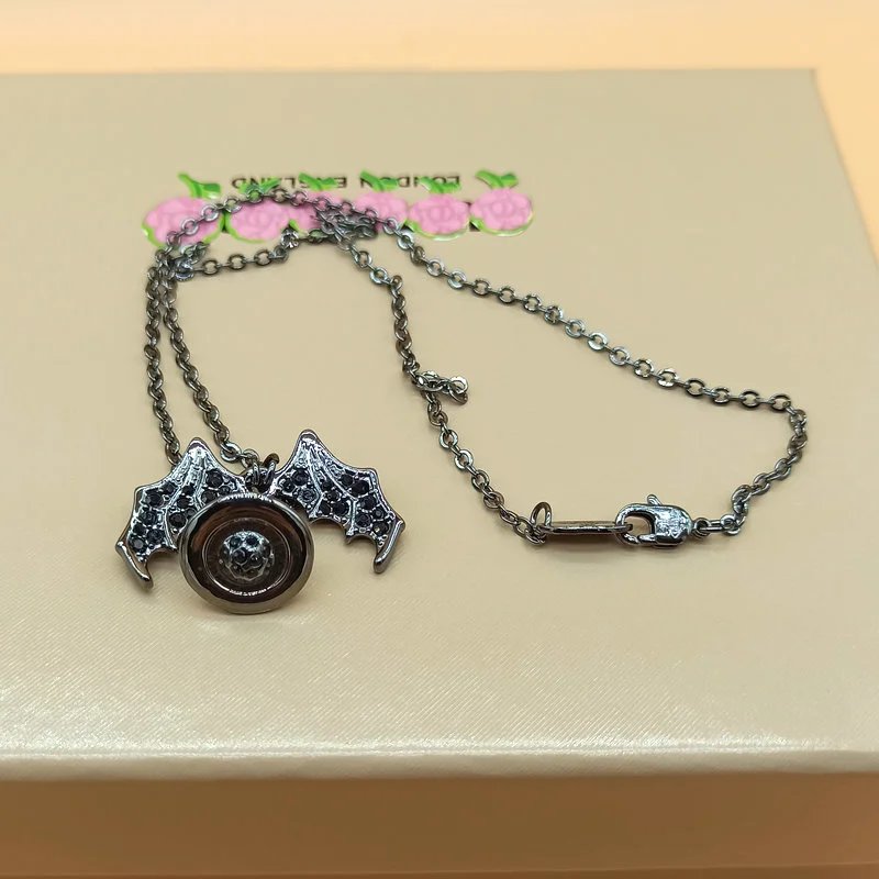 Vivienne Westwood Orb Bat Wing Necklace Silver Jewelry - 4