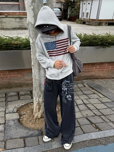 American Flag Zip Up