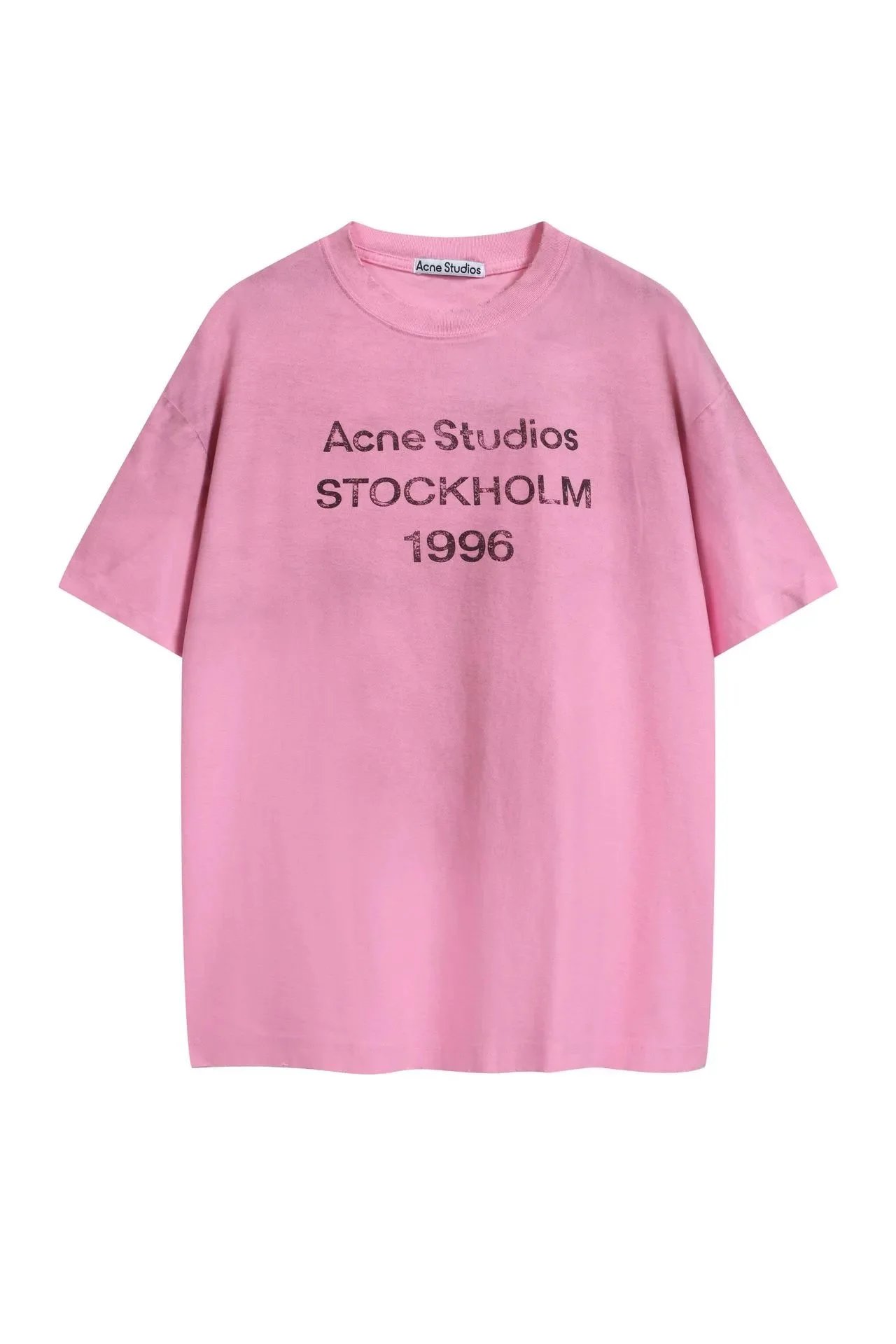 Pink and black lettering short sleeves 8026