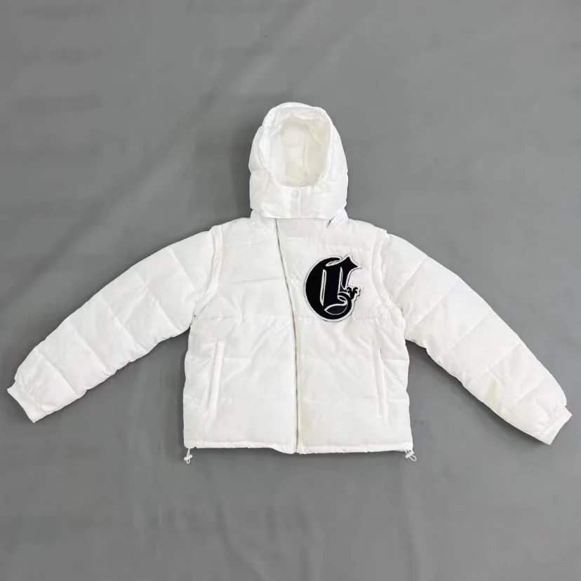 Design Puffer Jacket with Graphic Logo Black Down-Jacket - 4