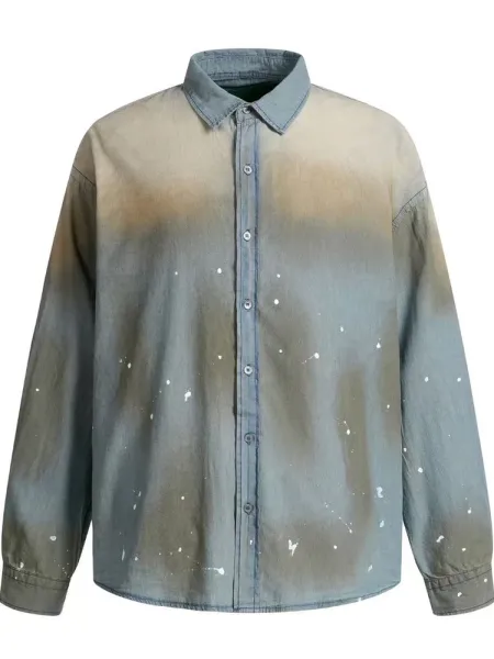 Design Dip-Dye Paint Splatter Shirt Tops Shirt - 5