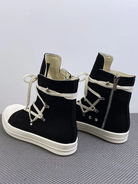 Rick Owens DRKSHDW Ramones Boots Black and White Sneaker-Boots - 3