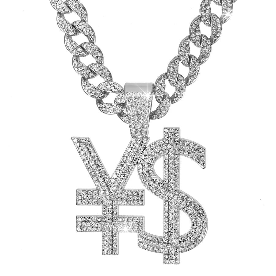 Design Currency Symbol Pendant Necklace Gold Jewelry - 5