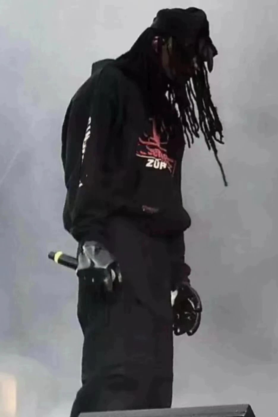 Cactus Jack Hoodie Black Graphic Print Hoodie