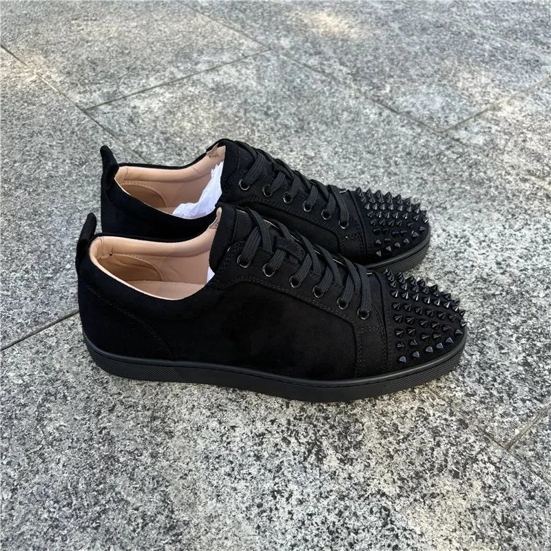 Design Classic Low-Top Leather Sneakers Black / White - 3