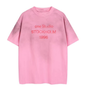 Pink red-letter short sleeves 8026