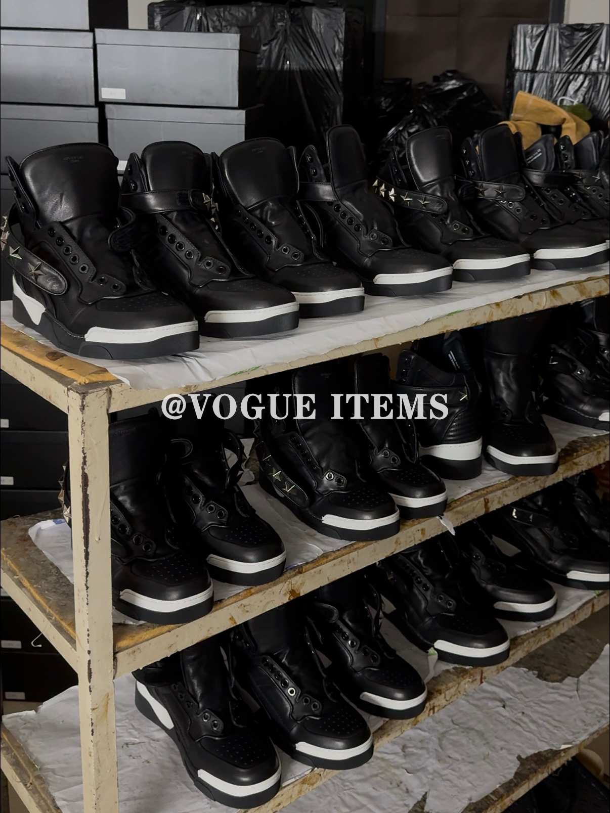 Design Leather Jacket Black + Black Pants + Chunky Sneakers - 8