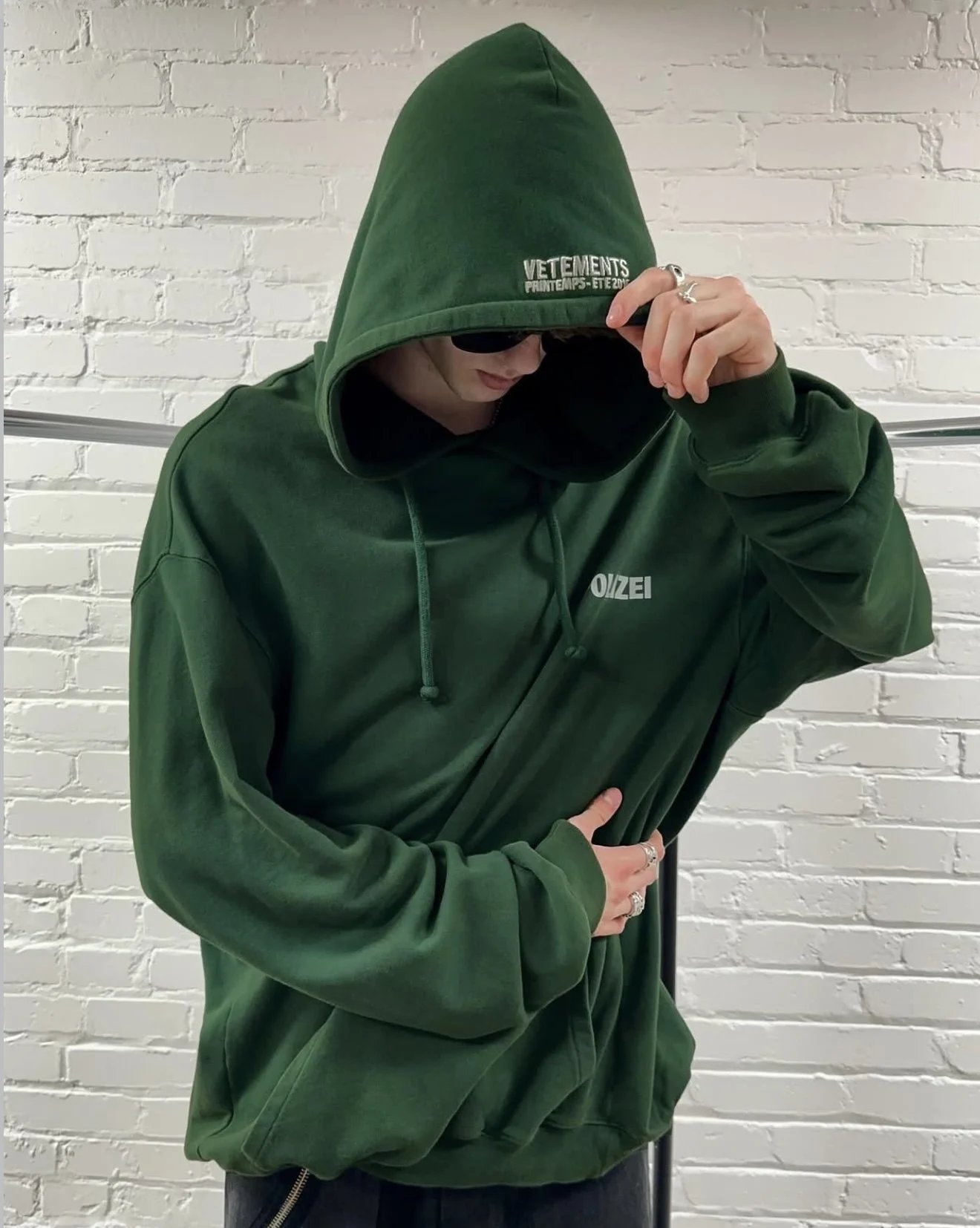 Design Polizei Oversized Hoodie Army Green - 2