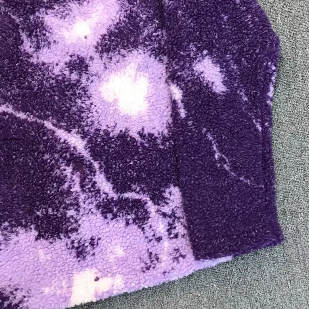 Design CPFM XYZ Fleece Half-Zip Pullover Purple Tie-Dye Outerwear - 2