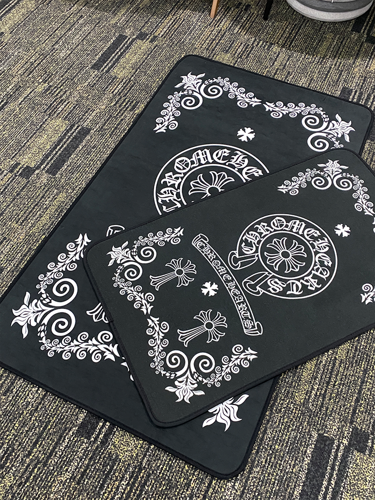 Chrome Hearts Signature Cross Motif Doormat Black Accessories - 2