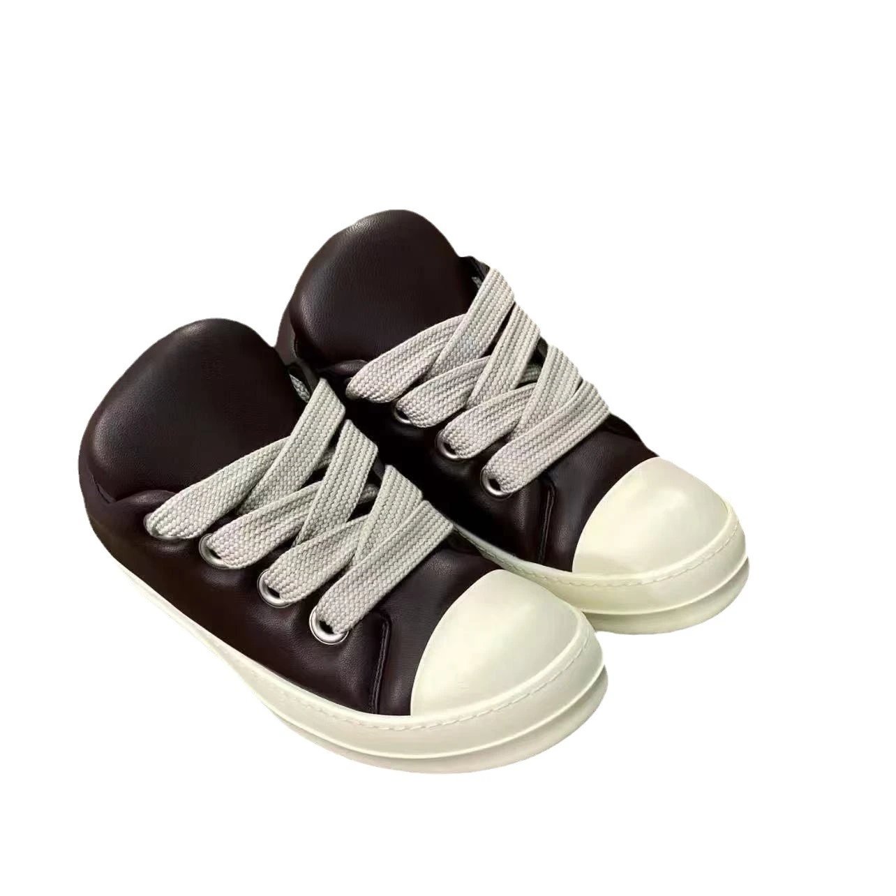 Design Canvas Low-Top Sneakers Orange and White Canvas Shoes - 6