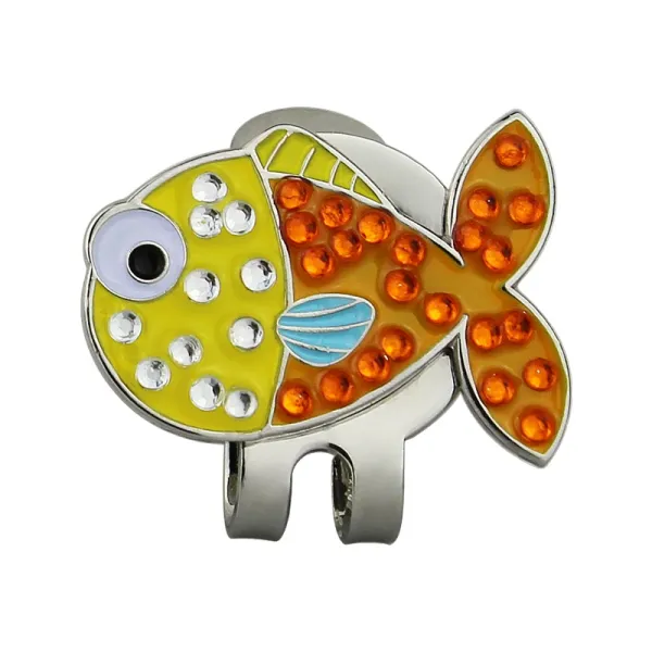 Design Fish-Shape Magnetic Golf Ball Marker Clip Multicolor Accessories Jewelry - 1