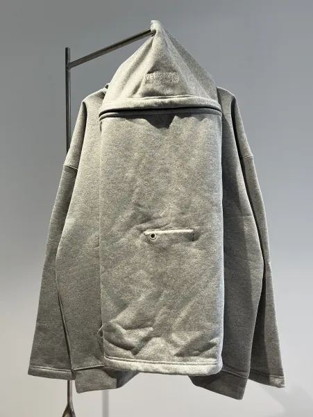 Design Asymmetrical Hooded Sweatshirt Black Hoodie - 6