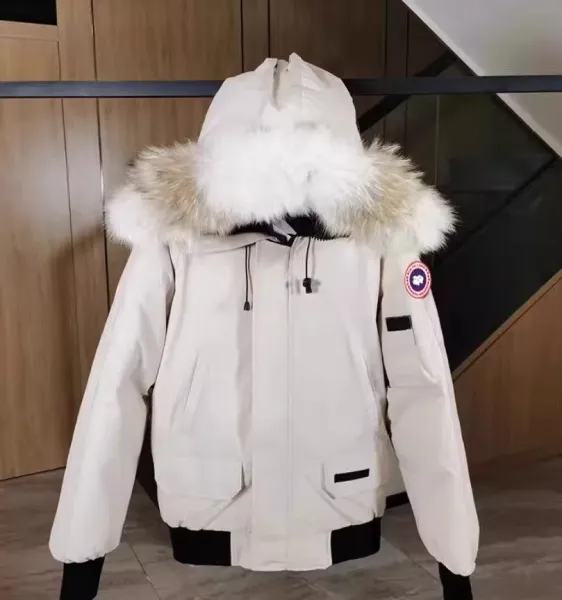 Canada Goose Expedition Parka White with Natural Fur Trim Parka - 1