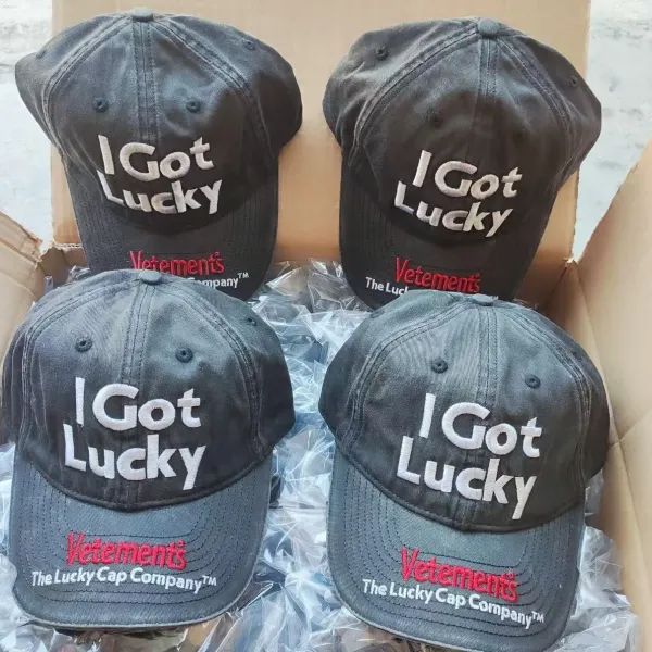 Vetements I Got Lucky Cap Gray Baseball Cap - 3