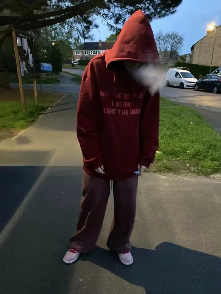 Design May The Bridges I Burn Light The Way Zip-Up Hoodie Burgundy - 5