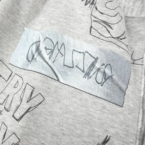 Design Graffiti-Print Sweatpants Gray - 5