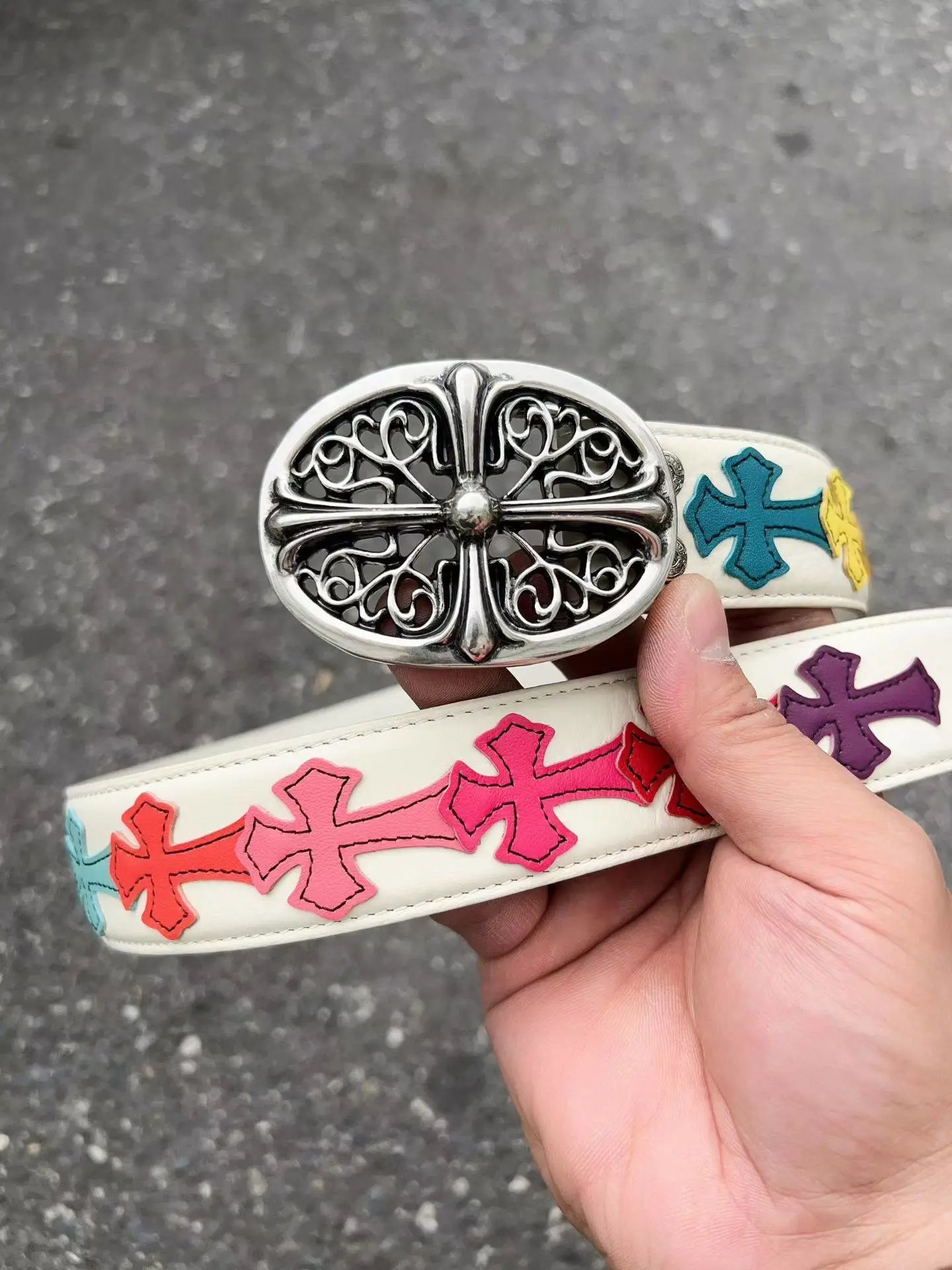 White Colorful Cross
