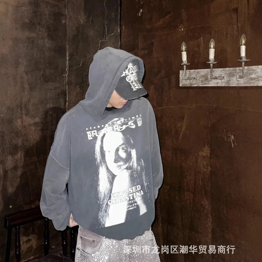 Design Psychic Hoodie Washed Indigo Hoodie - 3