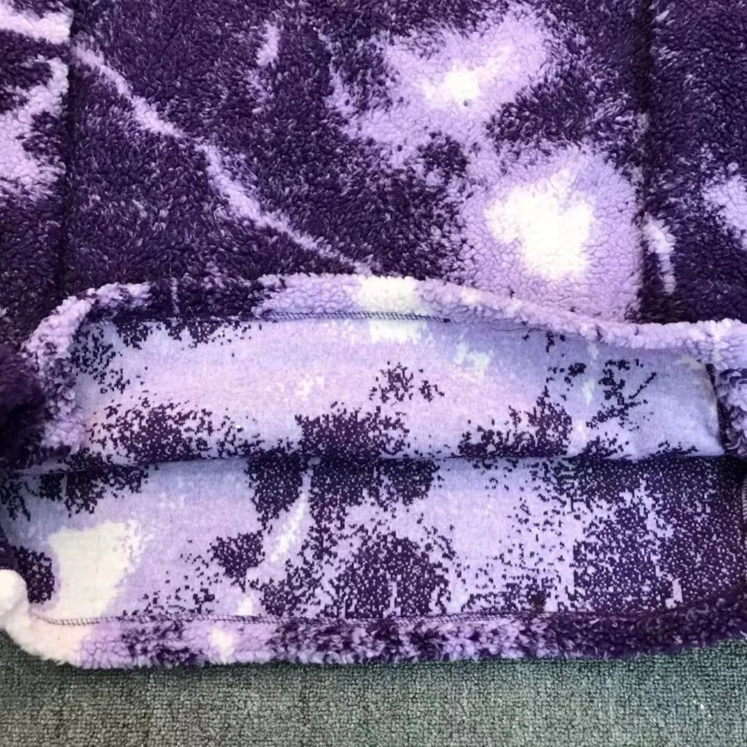 Design CPFM XYZ Fleece Half-Zip Pullover Purple Tie-Dye Outerwear - 3