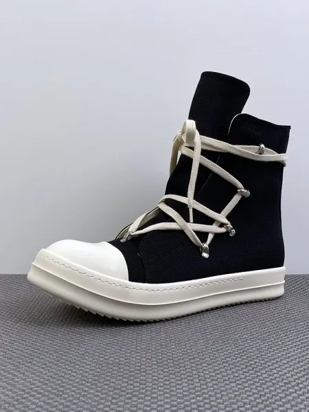 Rick Owens DRKSHDW Ramones Boots Black and White Sneaker-Boots - 5