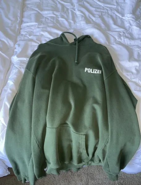 Design Polizei Oversized Hoodie Army Green - 4
