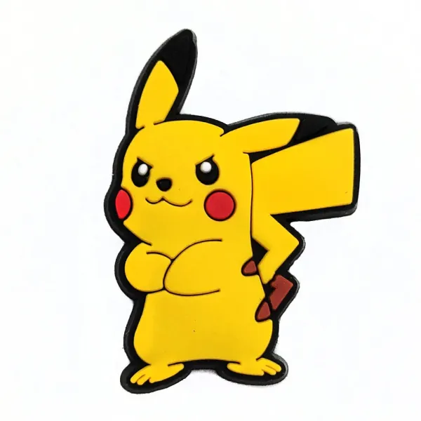 Design Pokémon Pikachu Rubber Patch Yellow Accessory Accessories - 1