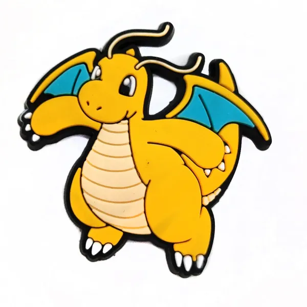 Design Pokemon Dragonite Rubber Pin Yellow Blue Multicolor Accessory Accessories - 1