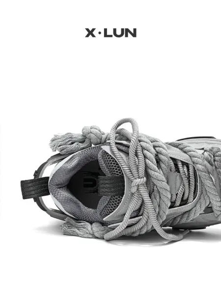 Design X·LUN Chunky Sneaker Gray Rope-Lace Sneakers Chunky Sneakers - 5