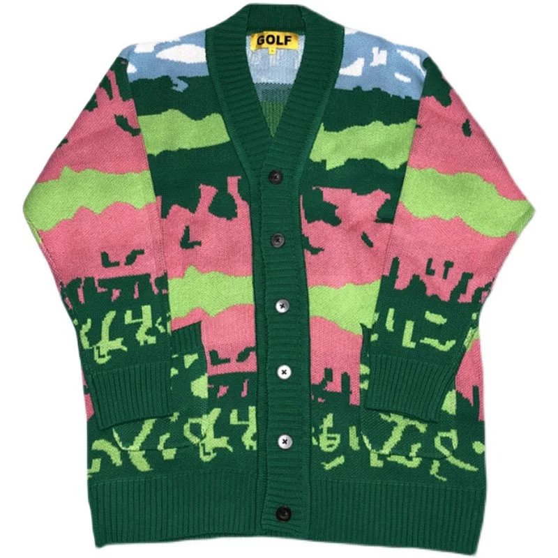 Design GOLF Wang Cardigan Multicolor Knit Cardigan