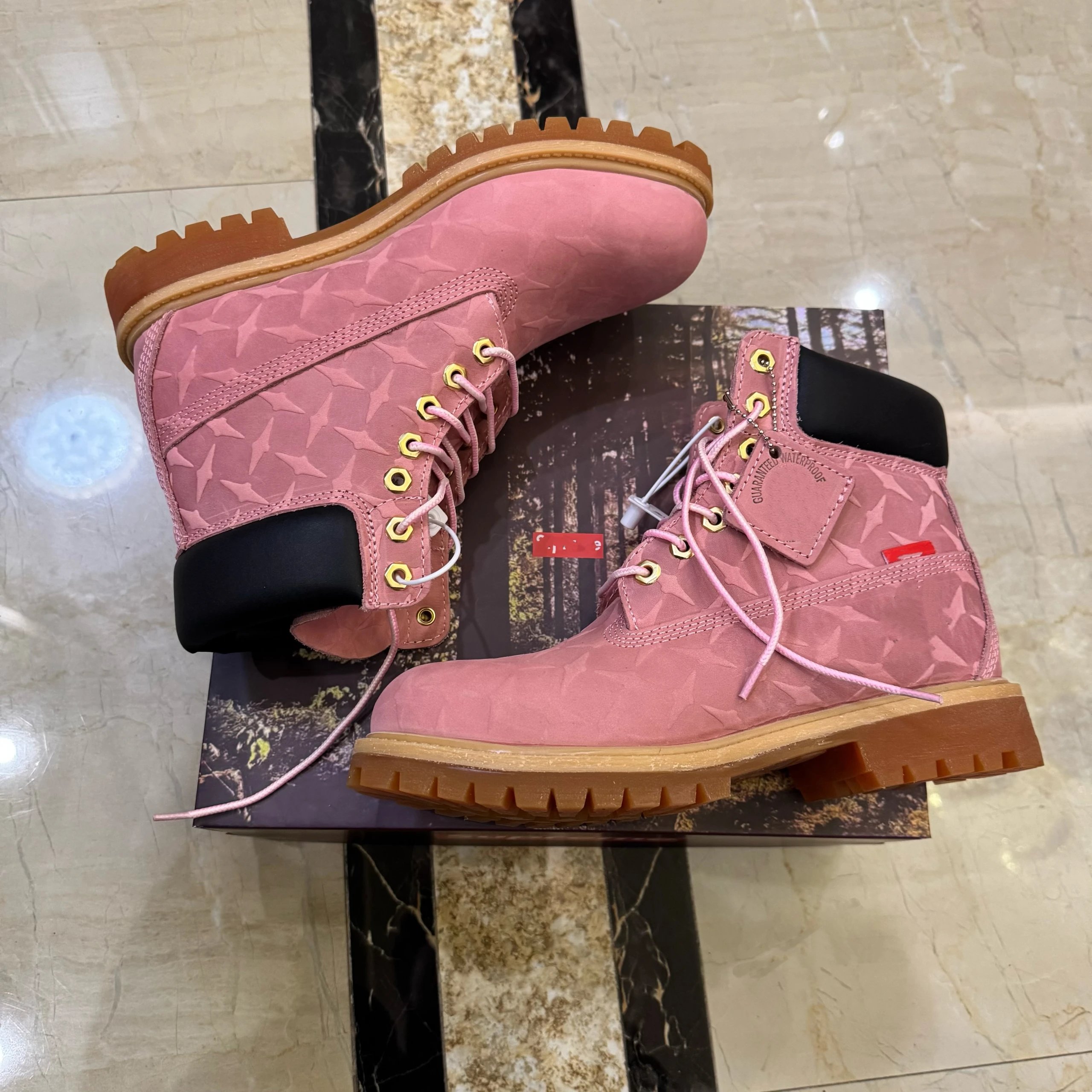 Pink, complete with shoebox and accessories