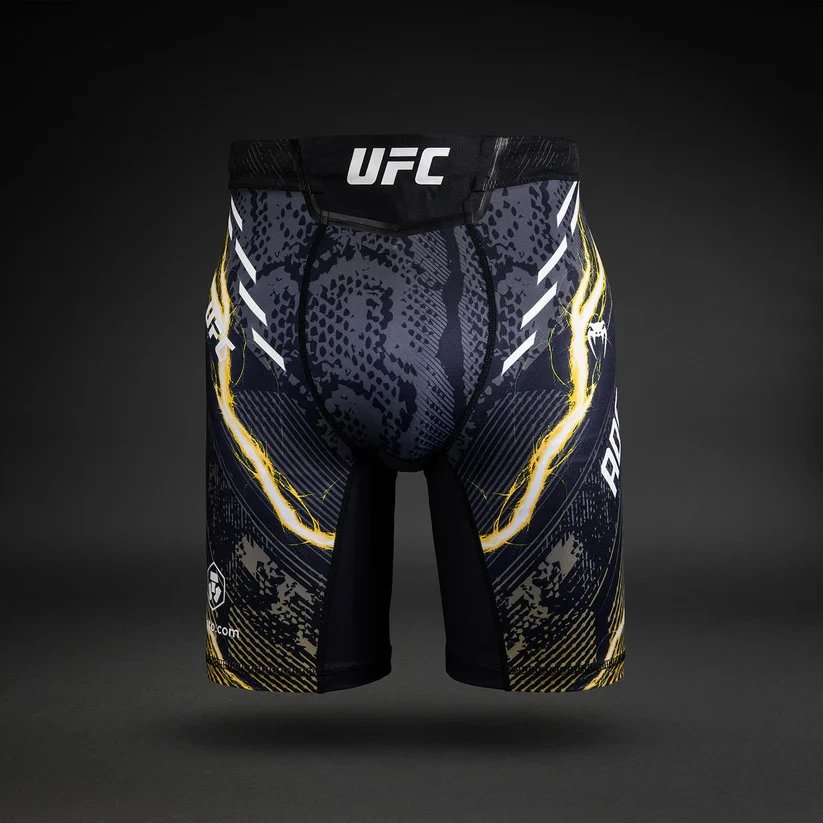 Other UFC 3D Digital Print Shorts Black Yellow