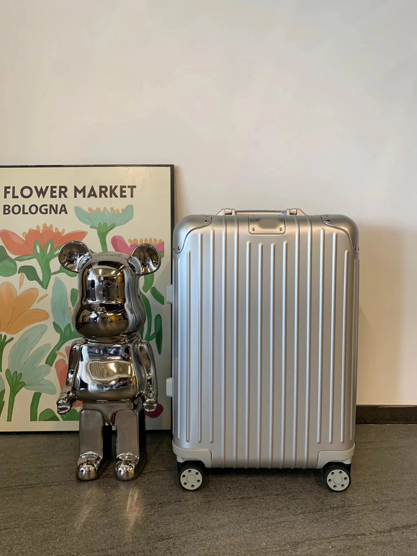 Rimowa Original Series Aluminum-Magnesium Alloy Suitcase Metal Telescopic Handle Luggage 20-Inch Carry-On Travel Case