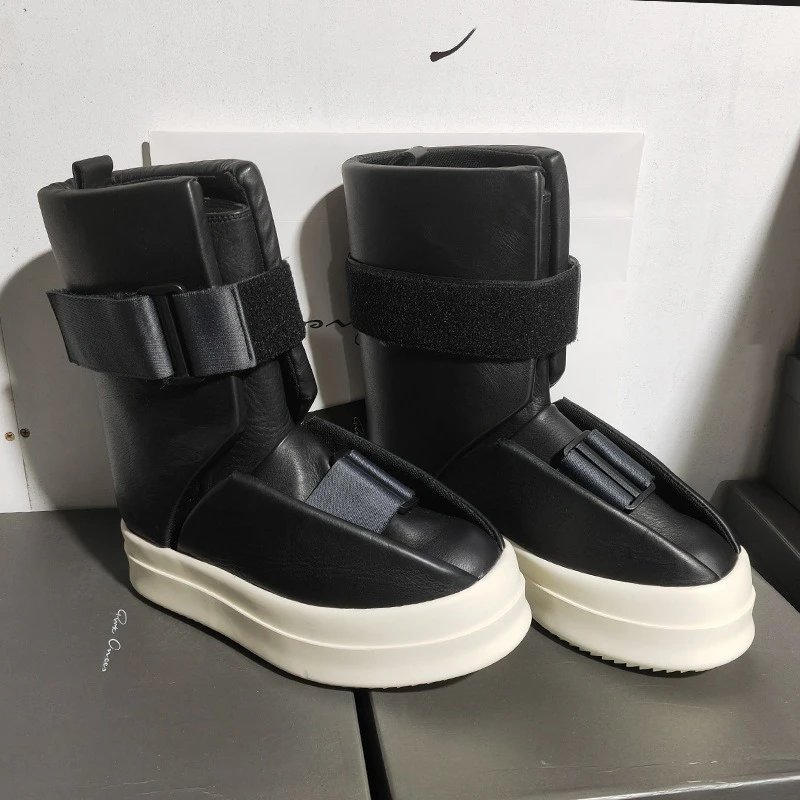 Rick Owens DRKSHDW Platform Strap Boots Black - 3