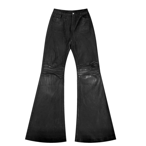 Rick Owens DRKSHDW Distressed Flared Black Jeans - 5