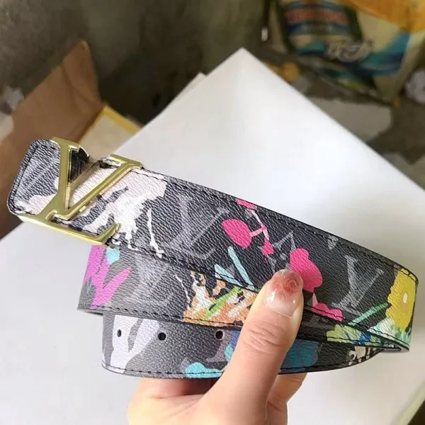 Louis Vuitton Monogram Graffiti Belt Multicolor Leather Belt - 1