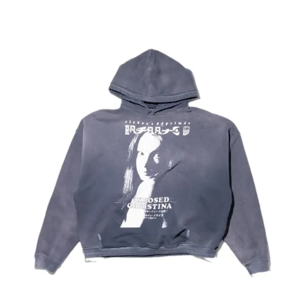 Design Exposed Christina Graphic Hoodie Black - 6