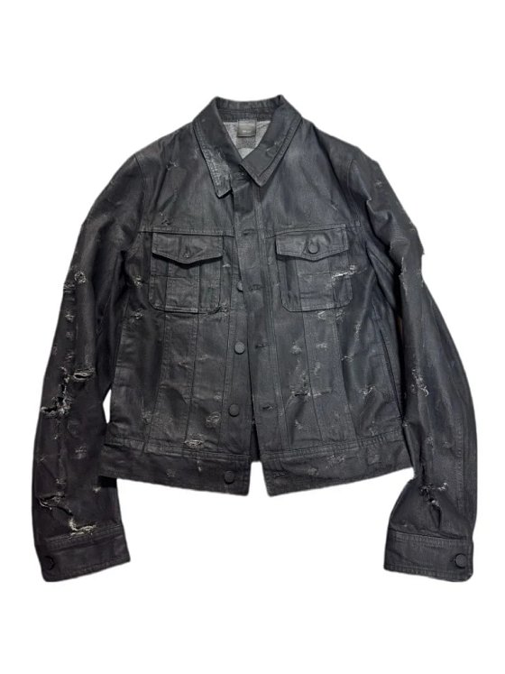 Exclusive In Stock DH Style 04 Homme Waxed Destroyed Runway Jacket Skinny Fit Hedi Boy