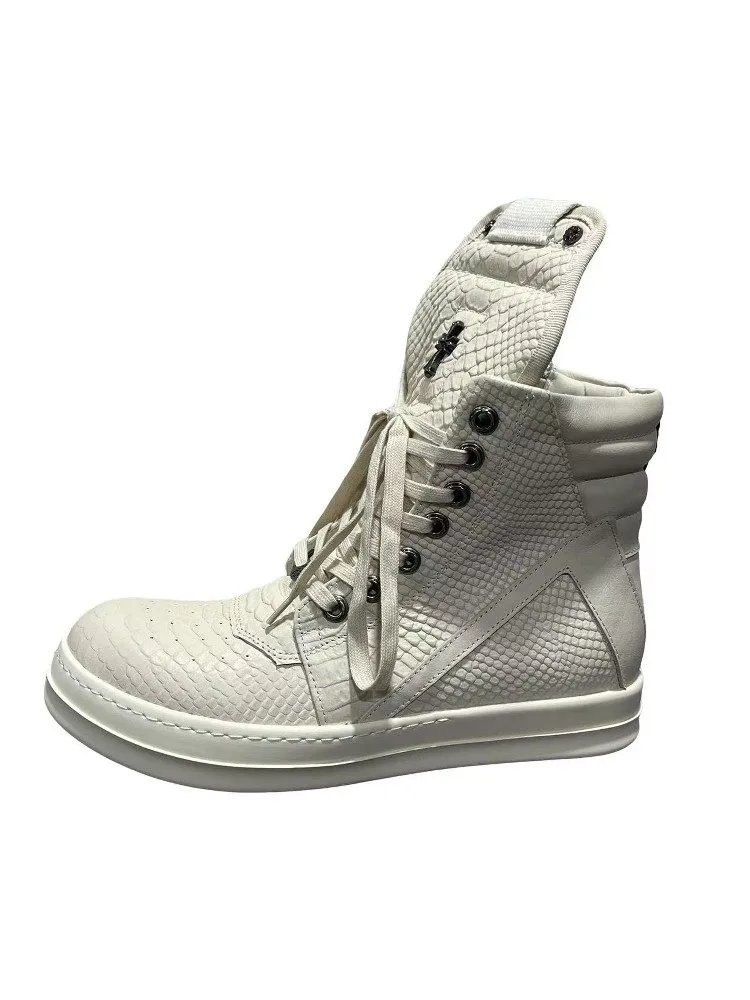 Chrome Hearts Croc-Embossed Platform Boot Black - 6
