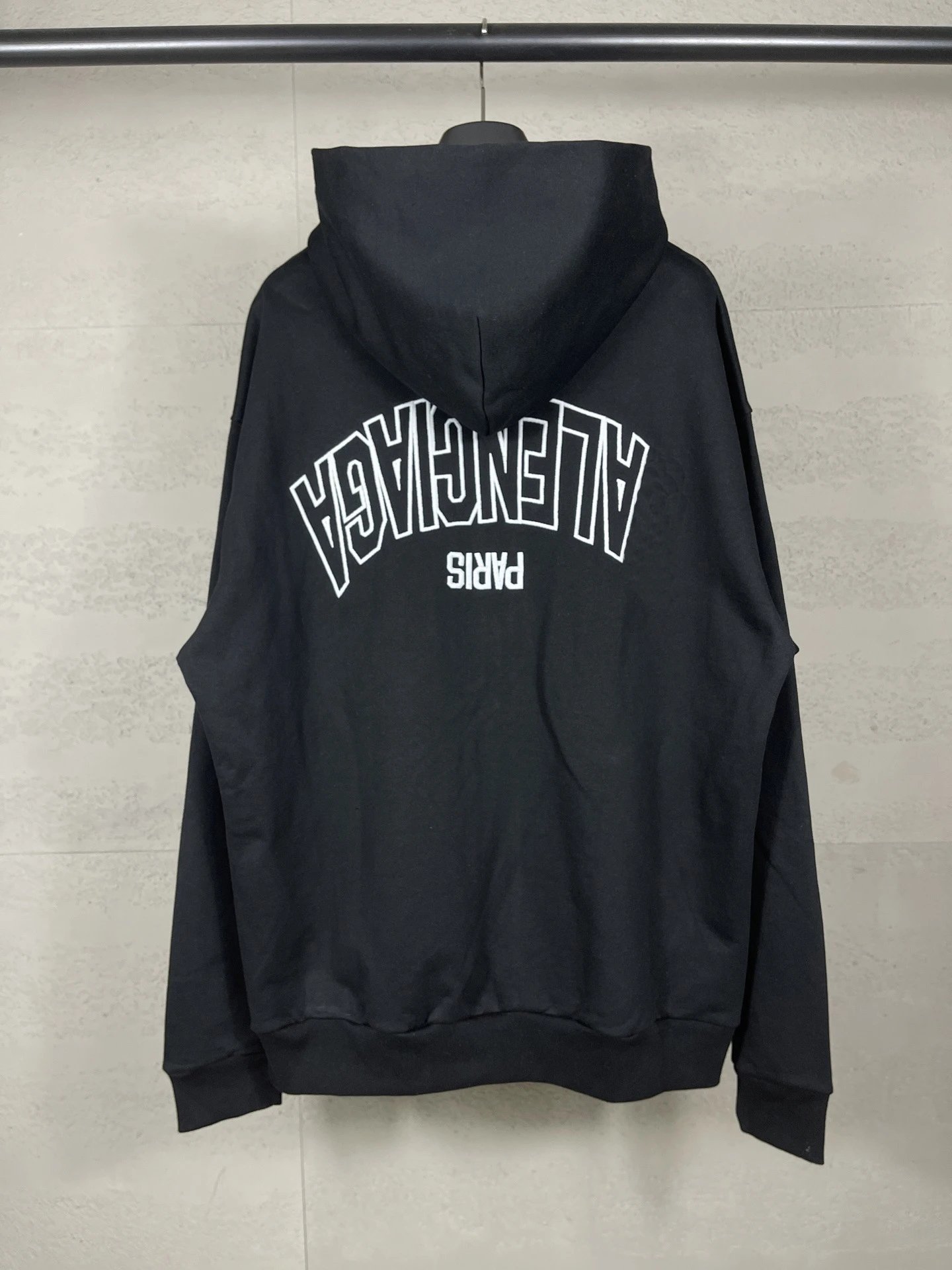 Balenciaga Arch Logo Hoodie Black - 1